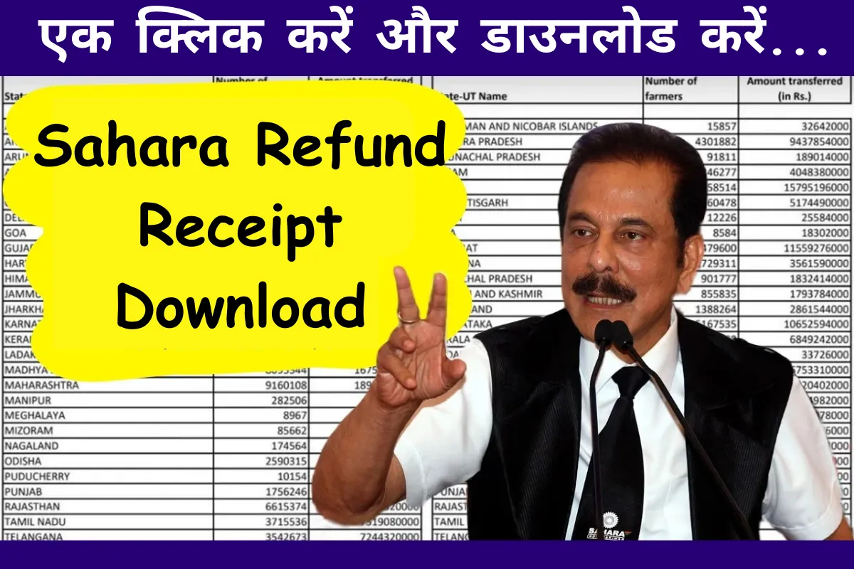 Sahara Refund Receipt Download