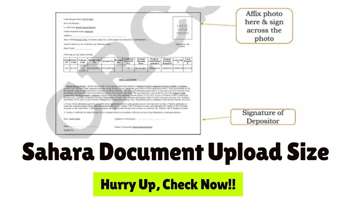 Sahara Document Upload Size