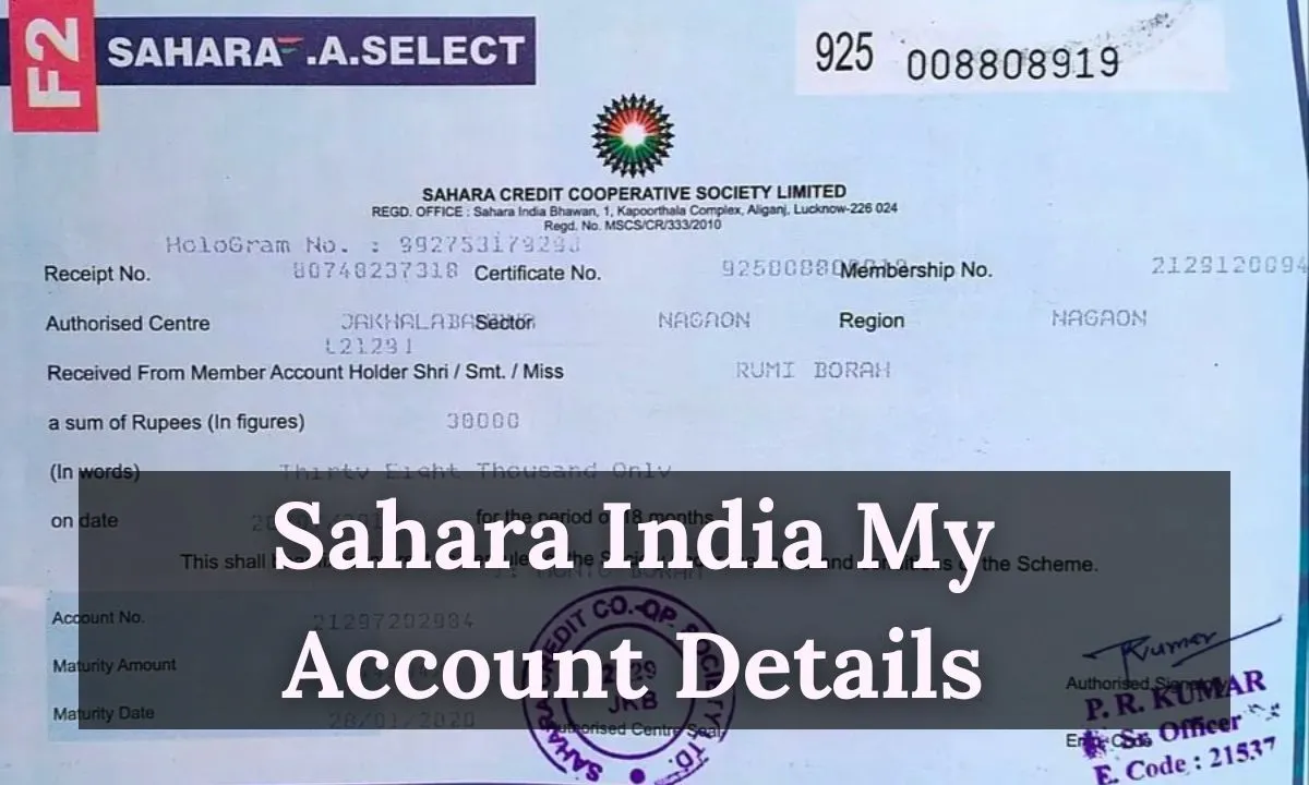 Sahara India My Account Details 2024: A Ultimate guide