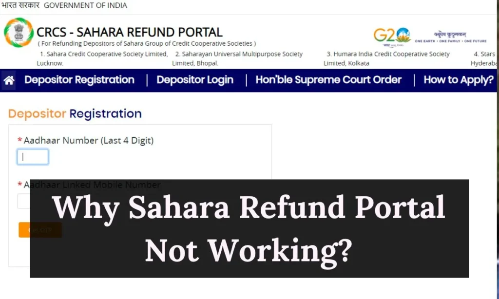 Why Sahara Refund Portal Not Working?